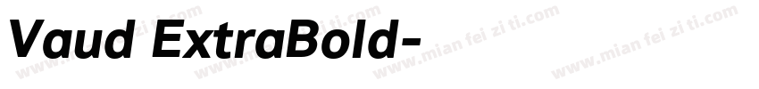 Vaud ExtraBold字体转换